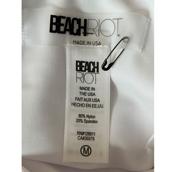 Beach Riot Reese floral eyelet one piece swimsuit white size Medium M - Picture 5 of 7